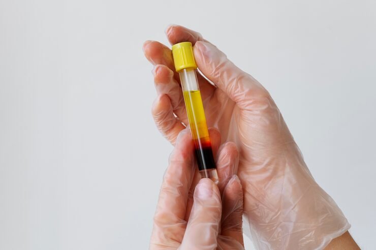 hands holding vial prp treatments close up 23 2149404759