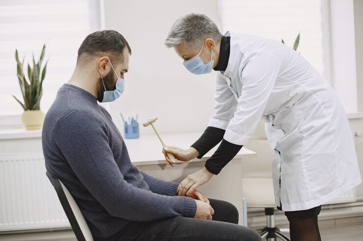 healthcare medical concept doctor with patient hospital man neurologist office 1157 48828